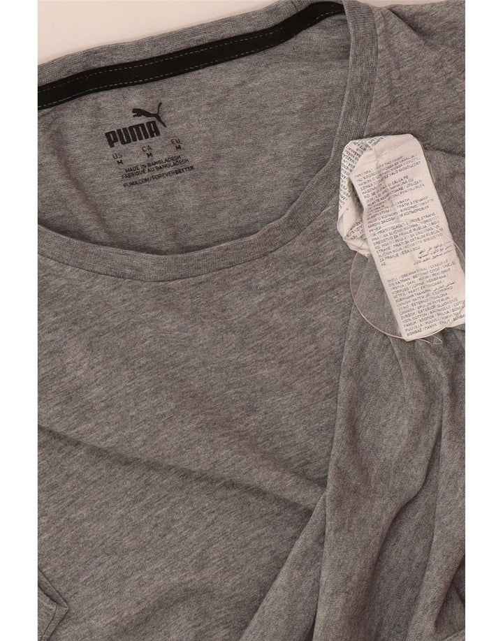 Camiseta Puma Hombre Top Algodón Moteado Gris Medio