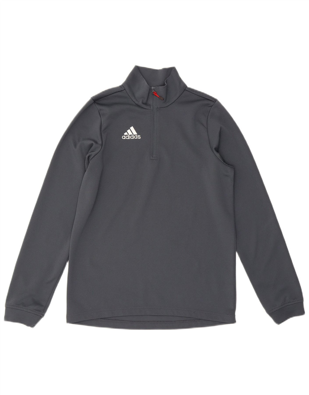 ADIDAS Mens Zip Neck Pullover Tracksuit Top UK 36/38 Small Grey Polyester