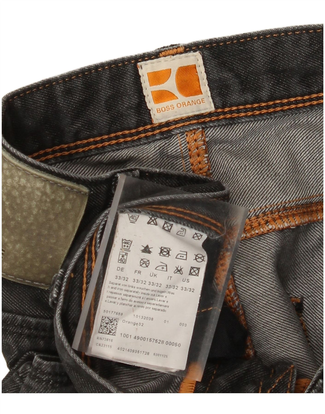 Vaqueros rectos HUGO BOSS Mujer W33 L32 Algodón gris