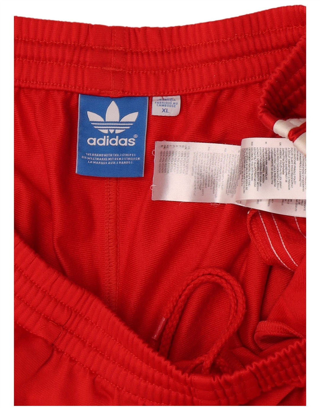 Adidas Pantalones cortos deportivos para hombre XL Rojo Poliéster