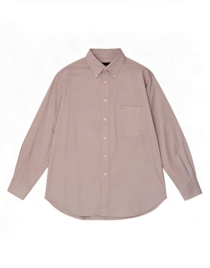 Camisa Gas Hombre Algodón Gris Medio