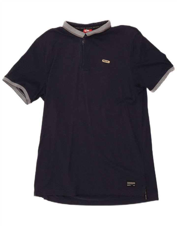 Polo NIKE para hombre, talla grande, algodón azul marino