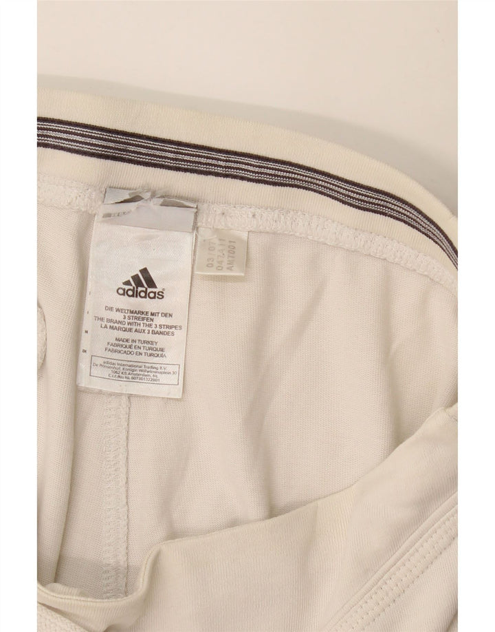 ADIDAS Pantalones de chándal para mujer UK 44 Mediano Blanco