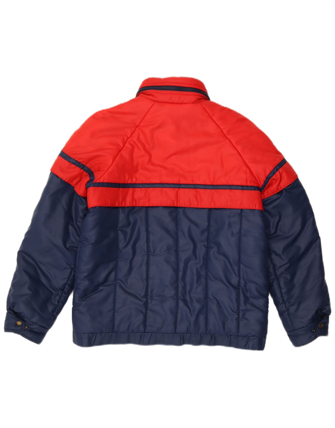 Chaqueta acolchada vintage para mujer IT 42 Poliéster color azul marino medio