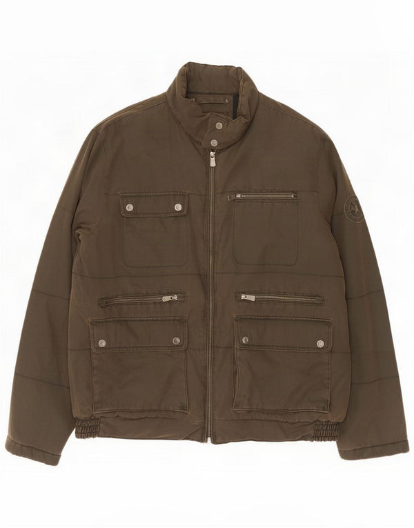Engbers Mens Padded Jacket IT 52 XL Brown Polyester