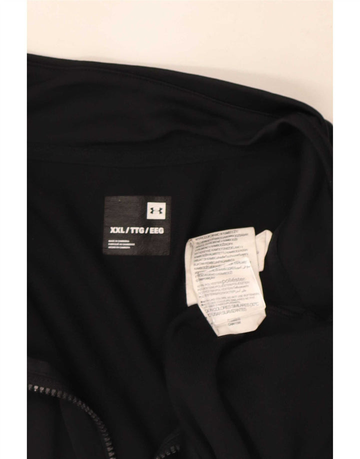 Under Armour Chaqueta de chándal para hombre, talla 2XL, poliéster color block negro