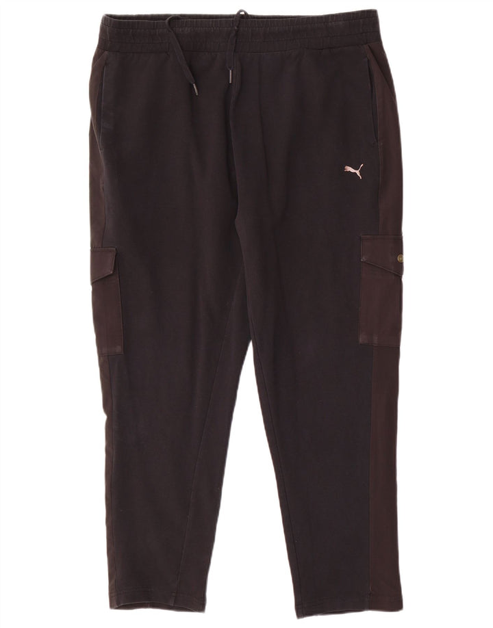 Puma Mujer Cargo Chándal Pantalones UK 40 Grande Negro
