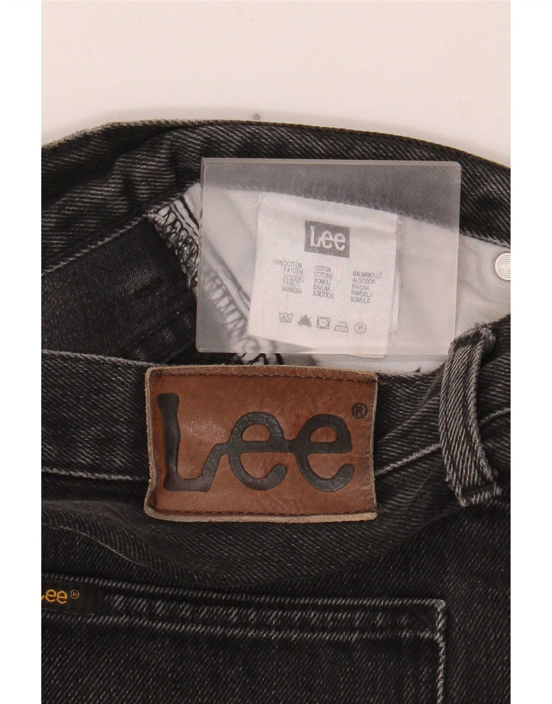 Lee Vaqueros Rectos Brooklyn para Hombre W36 L34 Algodón Negro