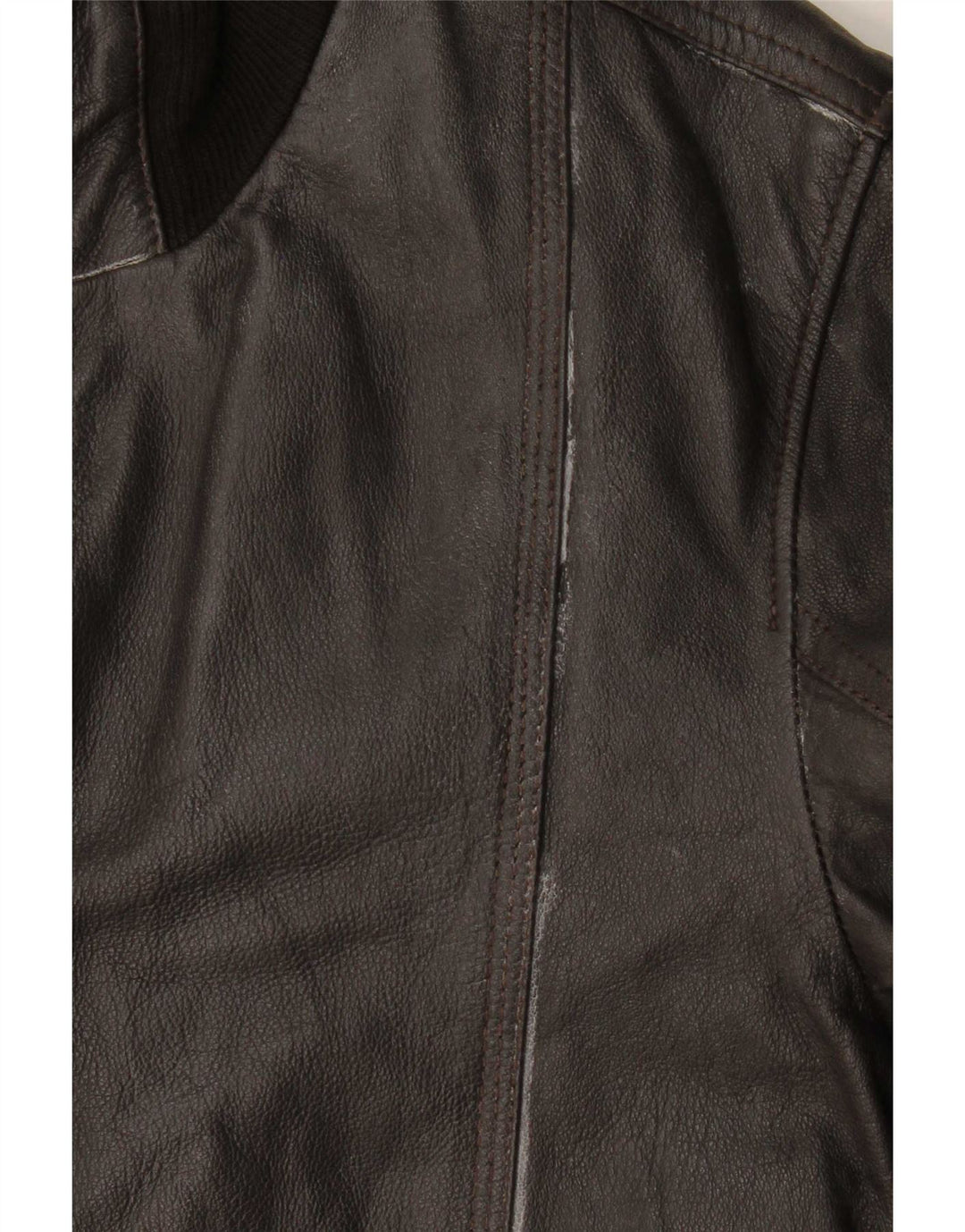 Vintage hombres bombardero chaqueta de cuero Reino Unido 36 pequeño cuero marrón