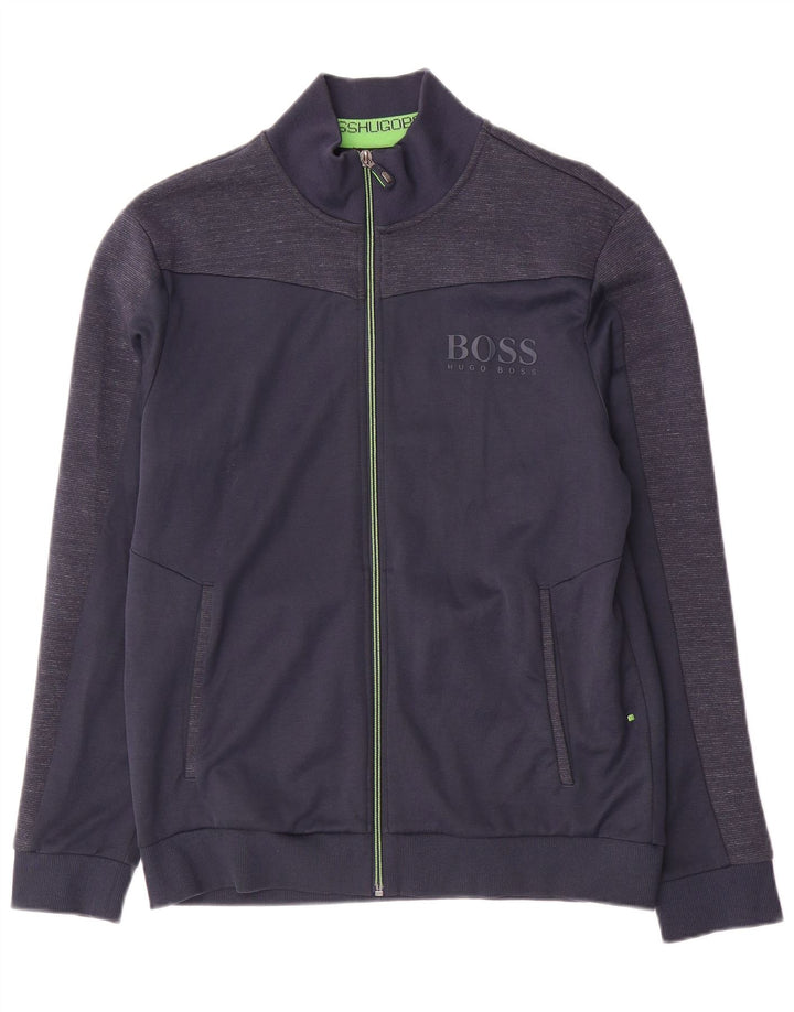 Hugo Boss Chaqueta superior de chándal de ajuste regular para mujer UK 46 Grande Azul marino