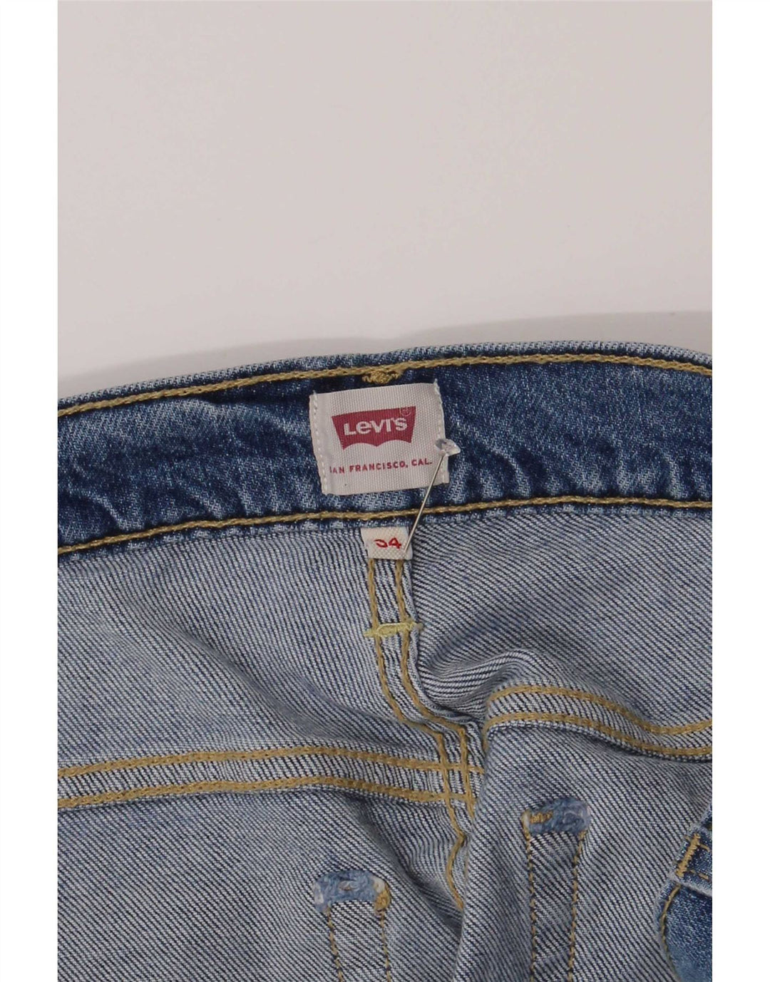 Vaqueros Levi's Mujer Rectos W34 L27 Algodón Azul