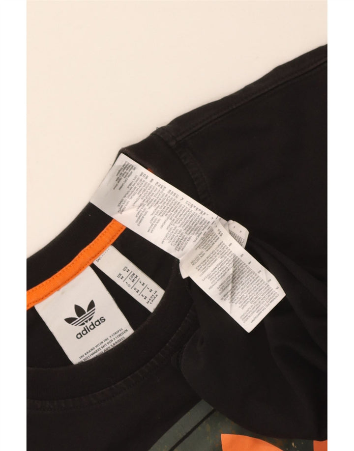 Adidas - Camiseta gráfica para hombre, talla mediana, algodón negro