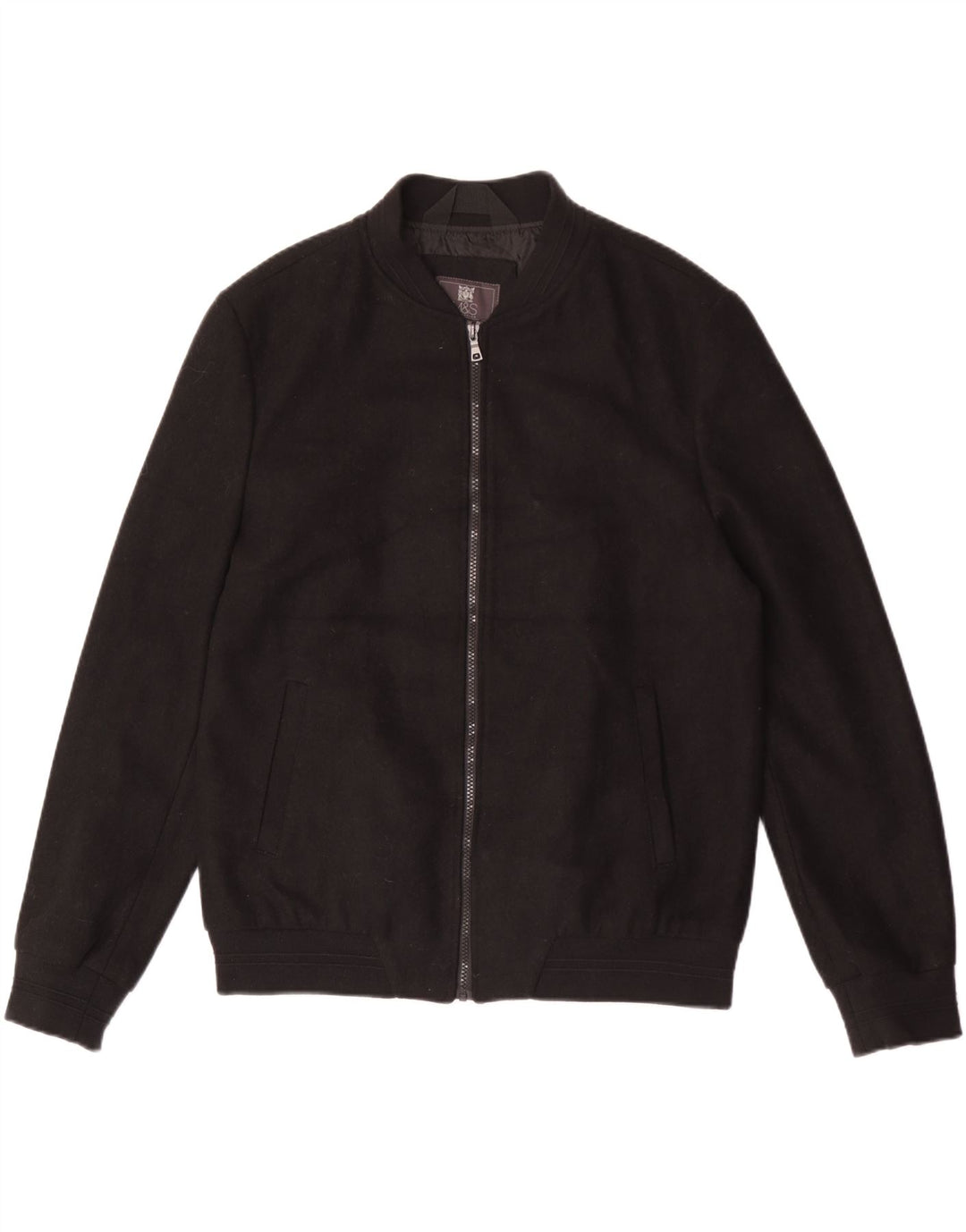 Marks & Spencer Chaqueta Bomber para Hombre Grande Negra