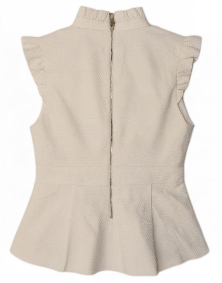 Ted Baker Blusa para mujer Talla superior 4 Poliéster blanco grande