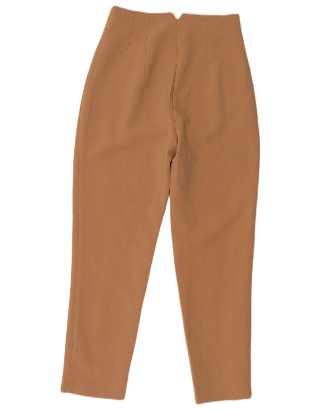Zara Mujer Pantalón Chino Tapered Pequeño W26 L26 Poliéster Marrón