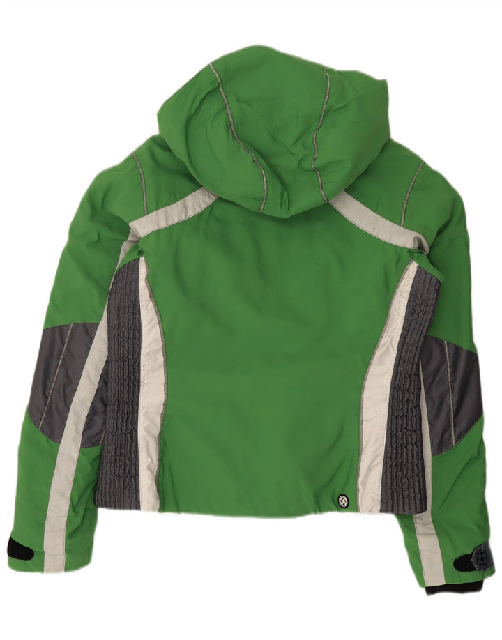 Chaqueta de esquí con capucha Colmar para mujer IT 46 Large Green Colourblock
