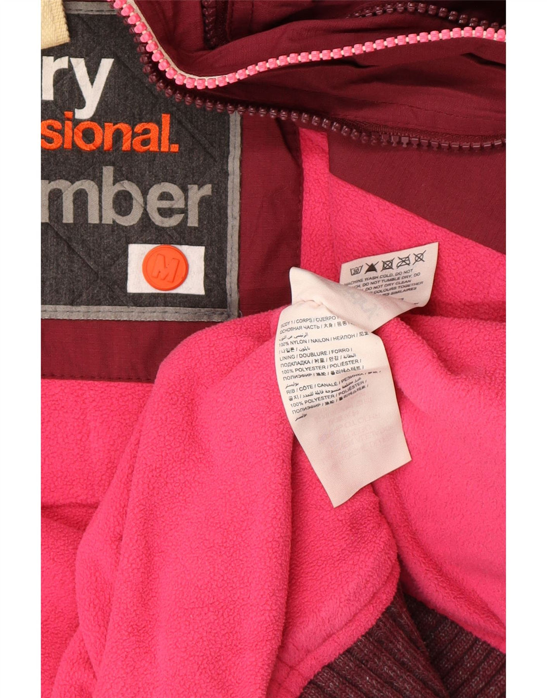 Superdry Chaqueta Bomber Con Capucha Para Mujer UK 44 Poliéster Burdeos Mediano