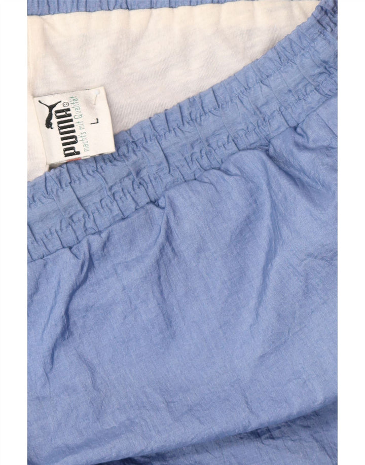 Puma Pantalones De Chándal Para Hombre Joggers Large Azul Colorblock Poliéster