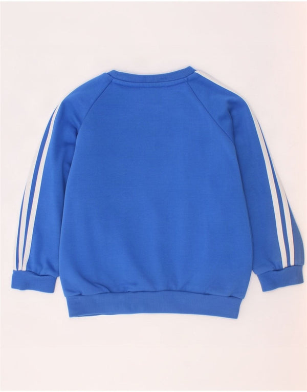 Adidas Boys Graphic Sudadera Jumper 2-3 años Azul Algodón