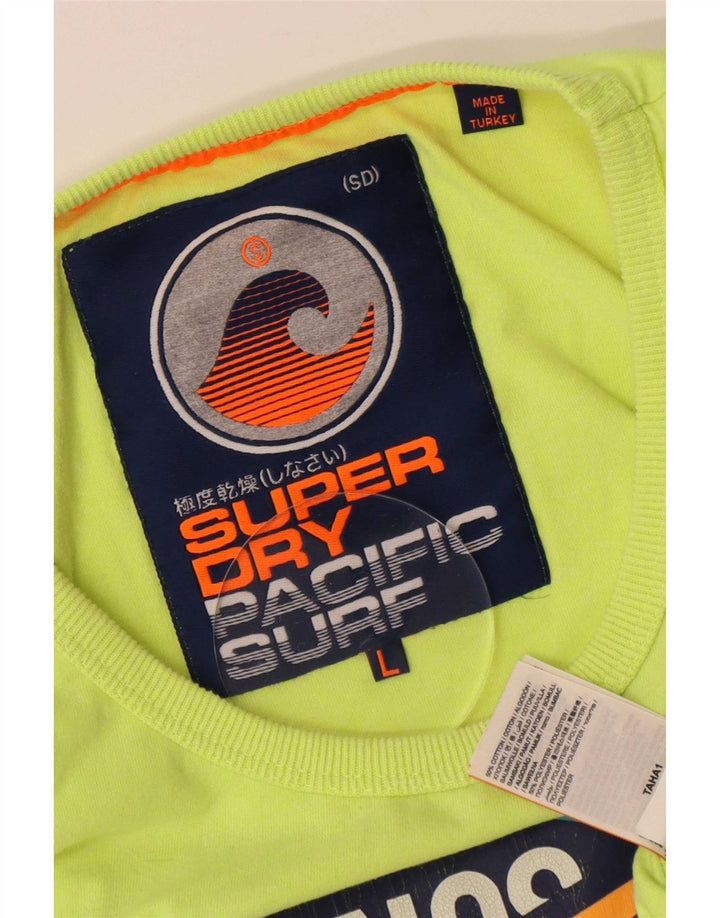 Superdry Hombre Camiseta Sin Mangas Con Gráfico Grande De Algodón Verde