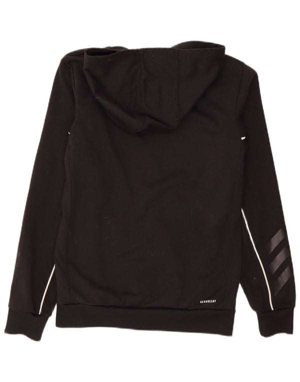 Adidas Hombre Aeroready Zip Sudadera con capucha Suéter Pequeño Negro Poliéster