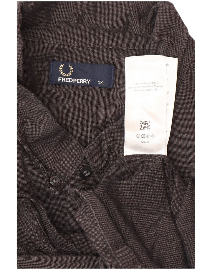 Camisa Fred Perry Hombre 2XL Algodón Gris