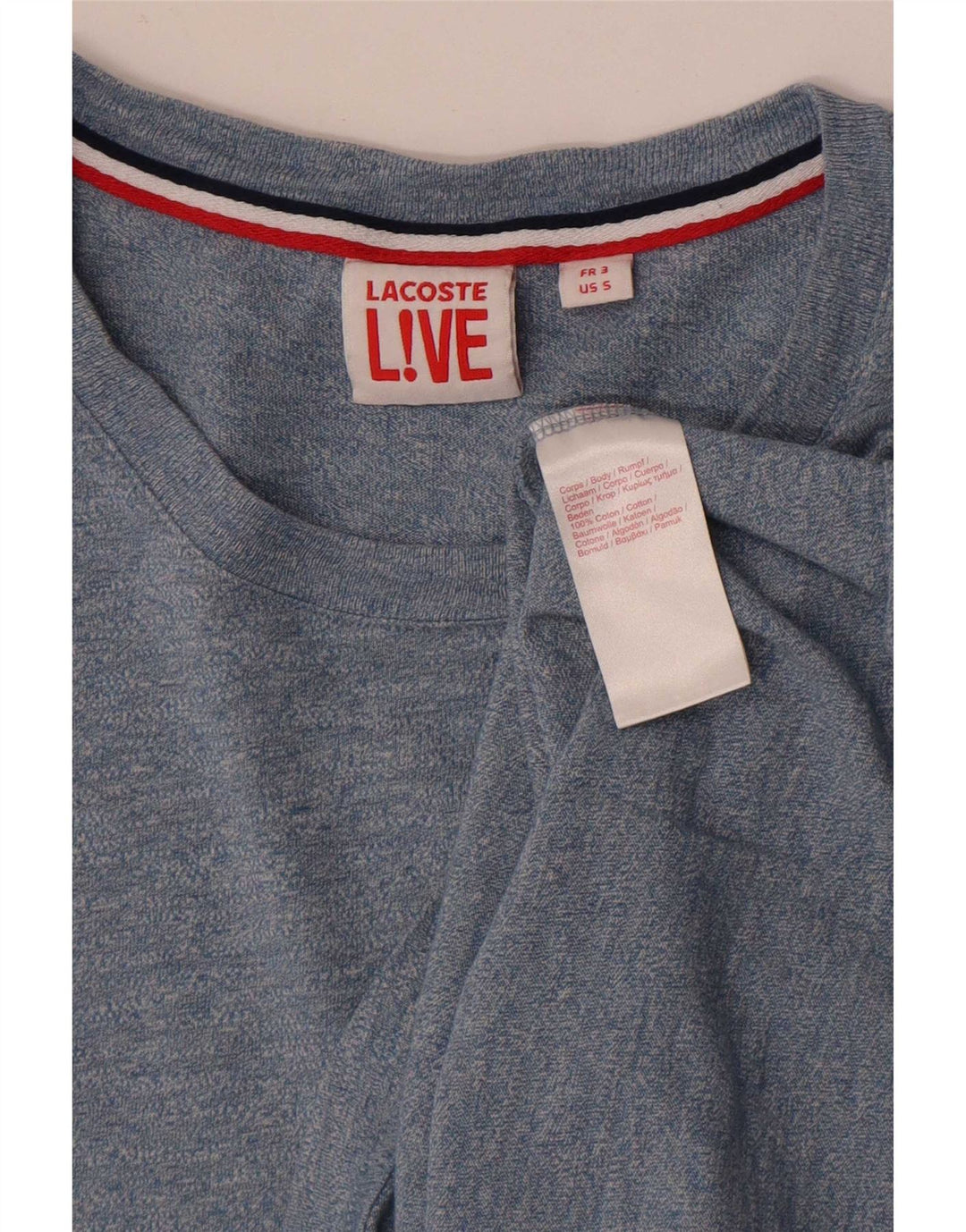 Lacoste Camiseta para hombre talla 3 pequeña azul