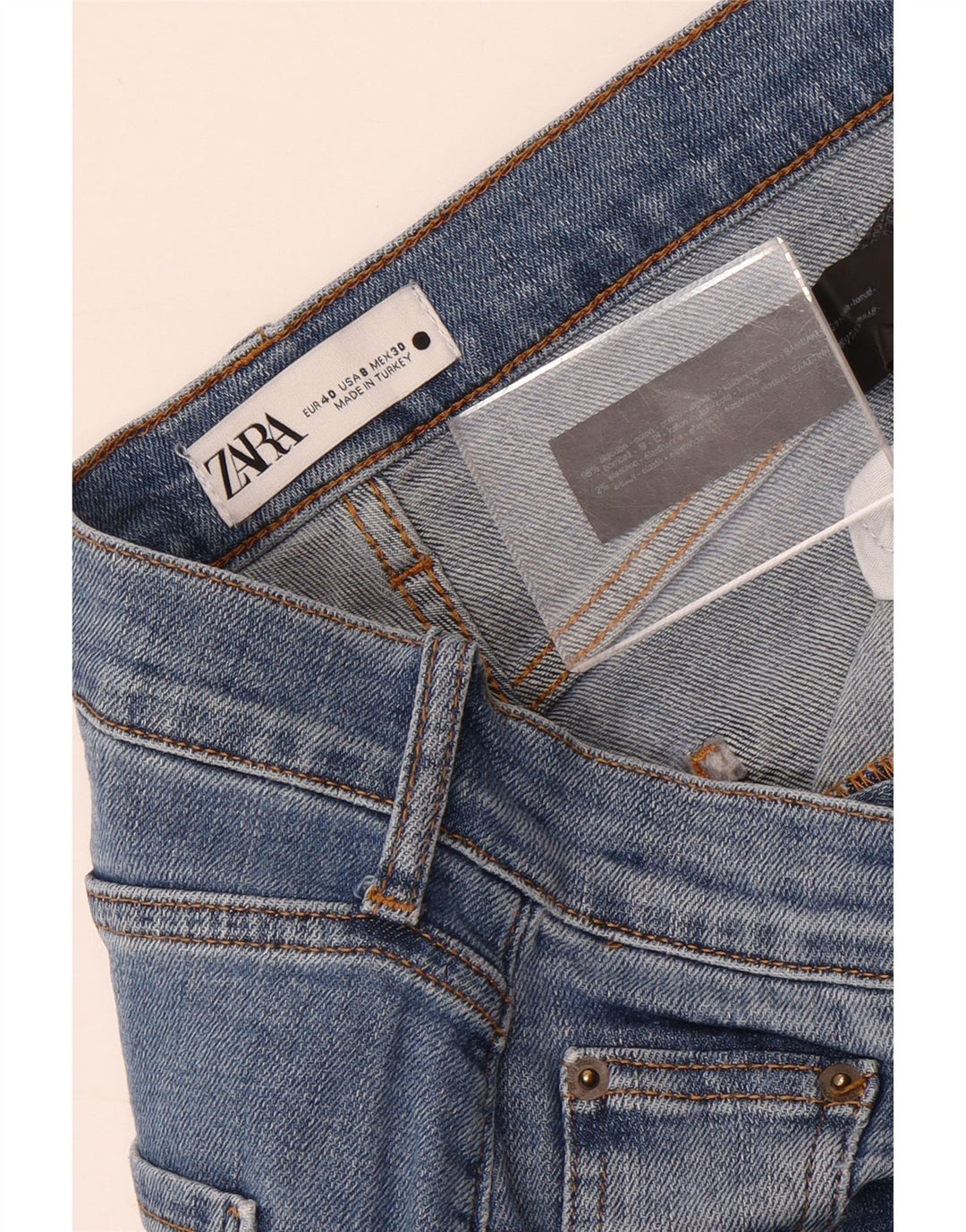 Zara Jeans Rectos Mujer EU 40 Medium W30 L27 Algodón Azul