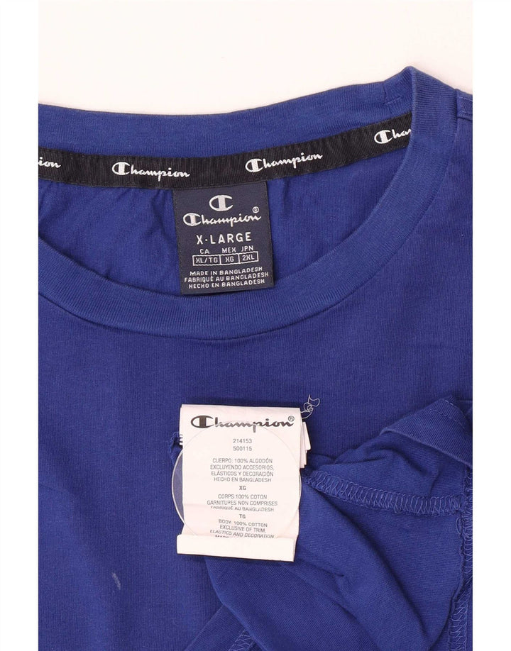 Champion Camiseta Hombre Top XL Algodón Azul
