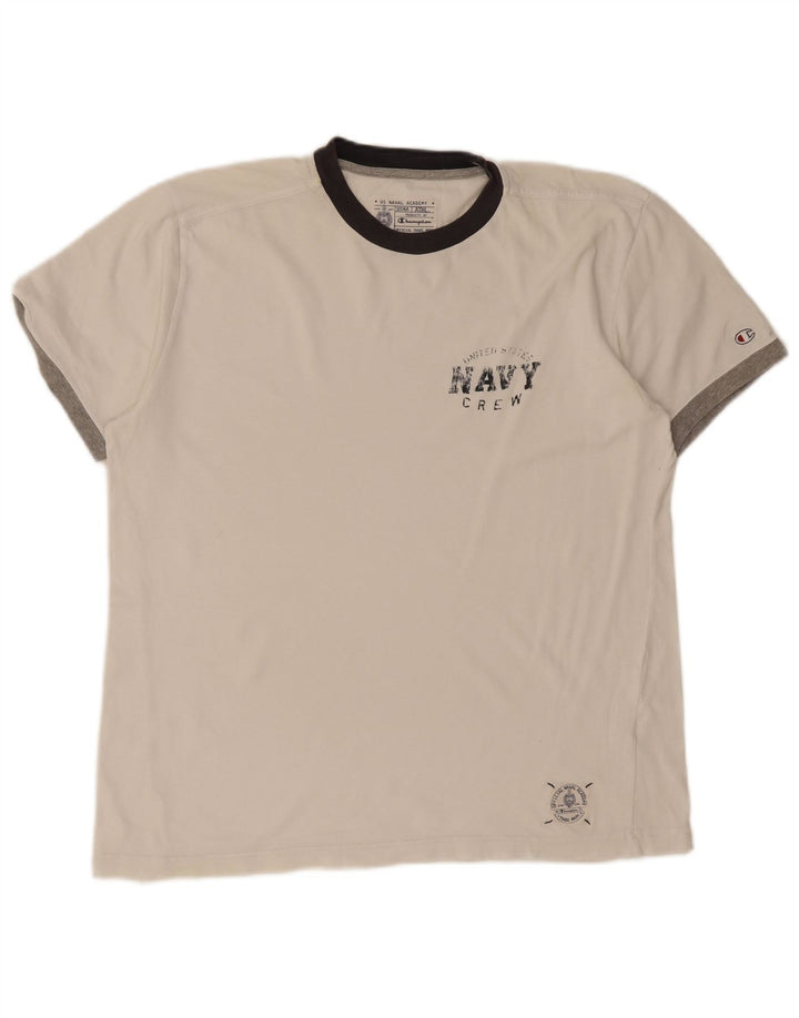 Champion Camiseta gráfica para hombre Top XL Blanco Colorblock
