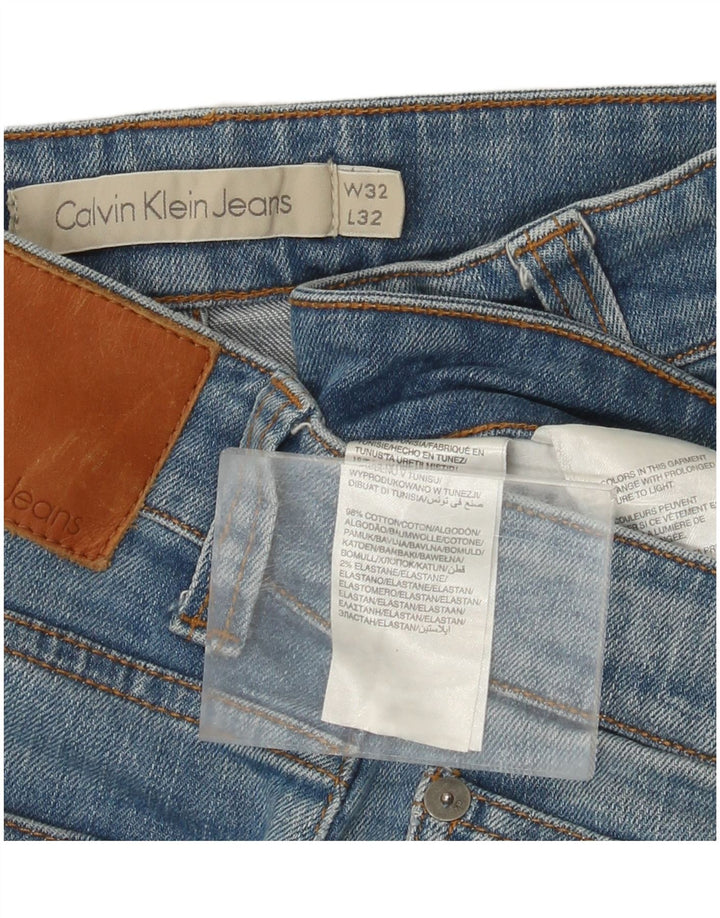 CALVIN KLEIN Vaqueros ajustados para hombre W32 L26 Algodón azul