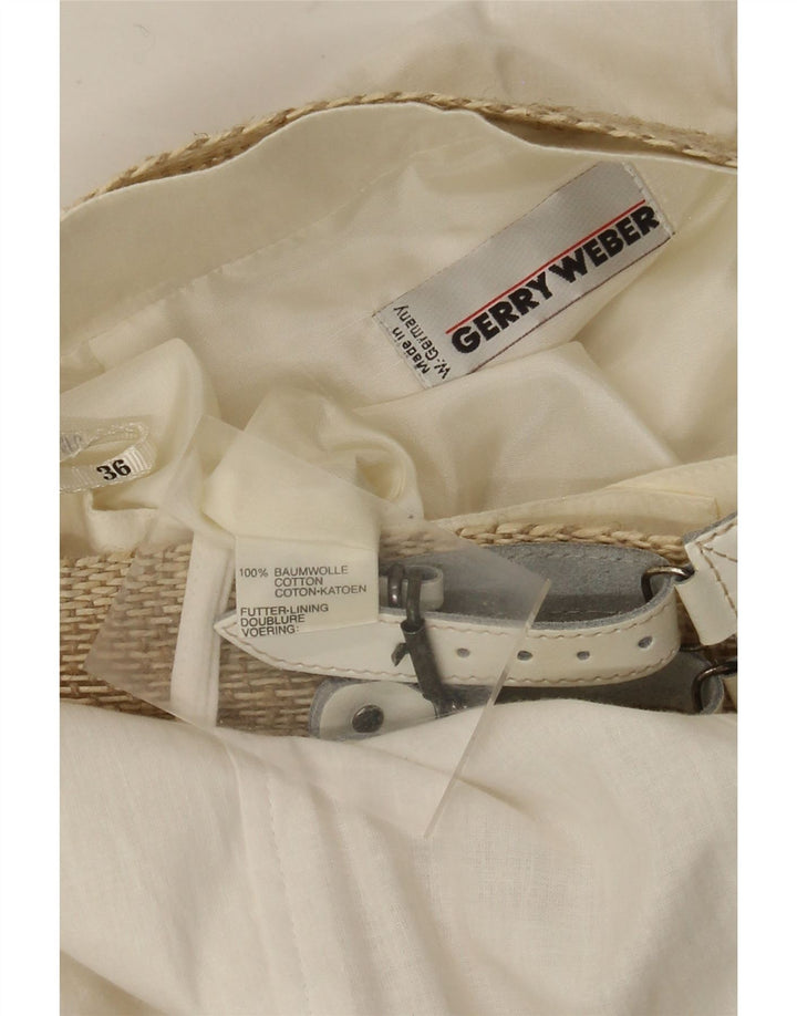 Gerry Weber Falda acampanada para mujer EU 36 Small W26 Algodón blanco