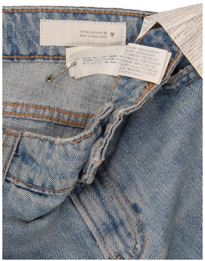 Zara Jeans Rectos Mujer EU 40 Medium W34 L34 Algodón Azul