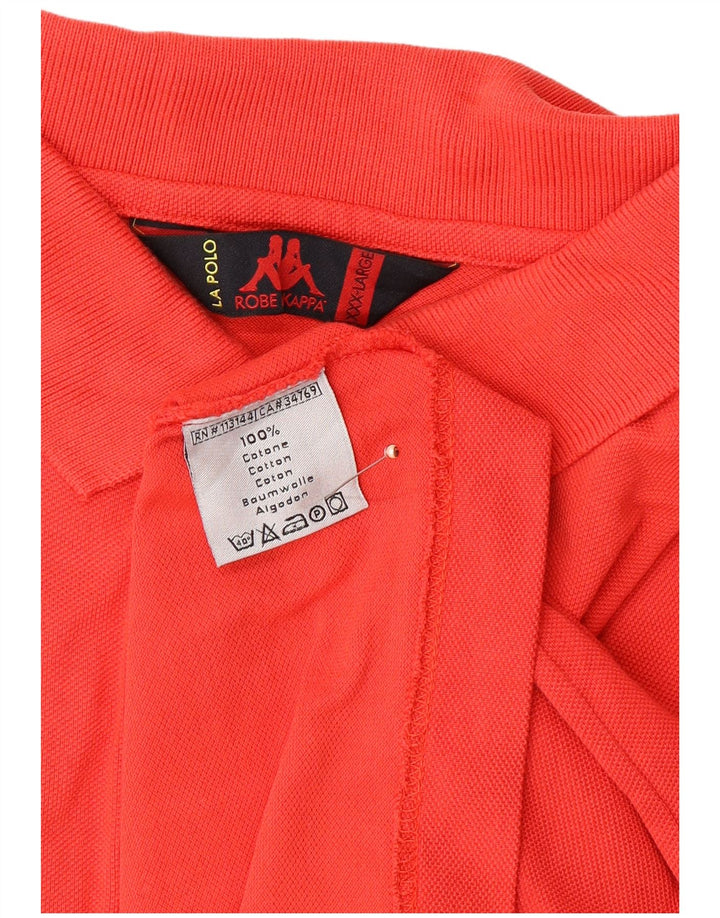 KAPPA Polo de manga larga para hombre 3XL Algodón rojo