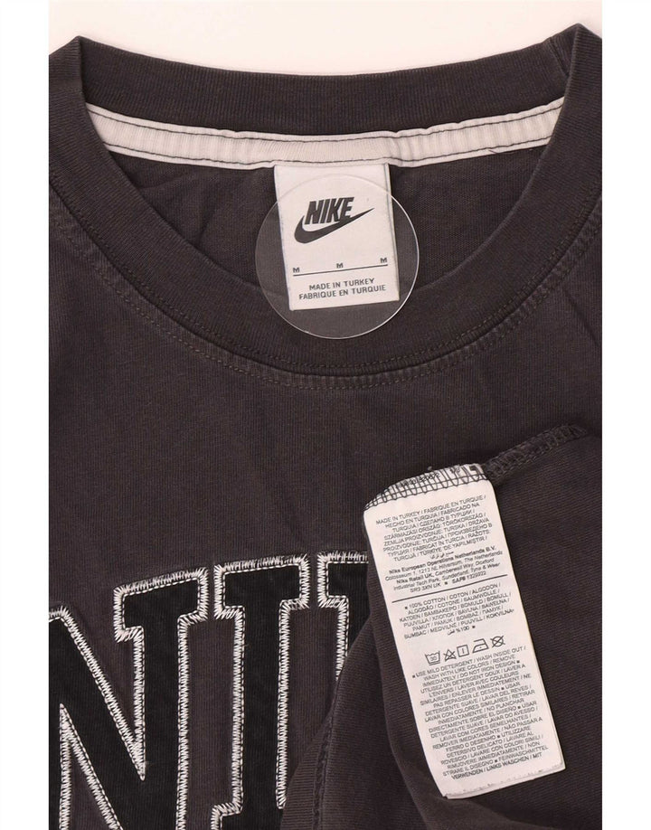 Nike Camiseta gráfica para hombre Top gris medio de algodón con bloques de color
