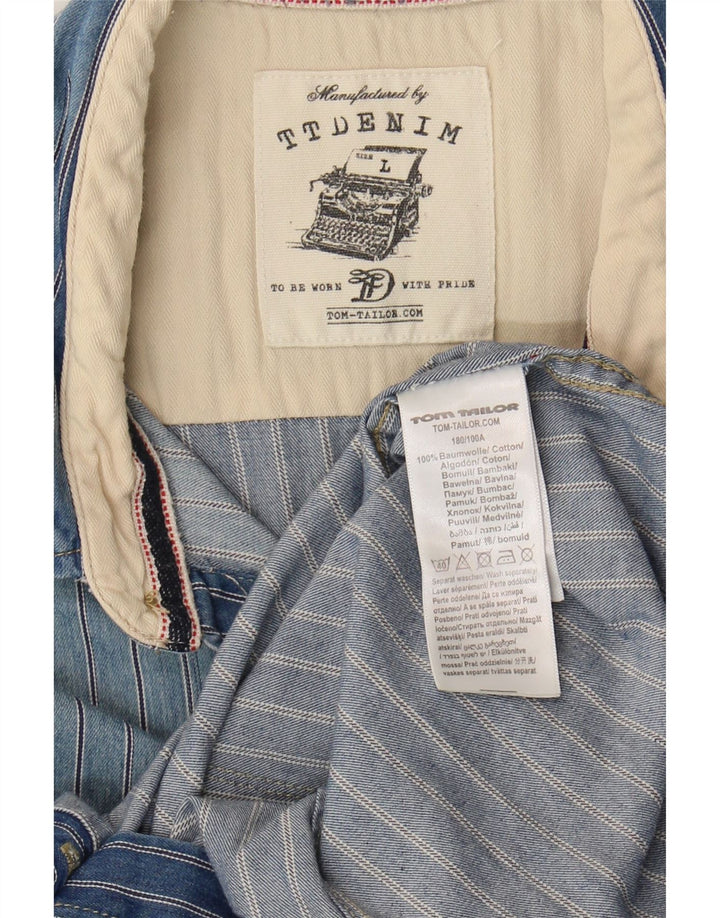 TOM TAILOR Mens Shirt Large Blue Striped Cotton Vintage Tom Tailor and Second-Hand Tom Tailor from Messina Hembry 