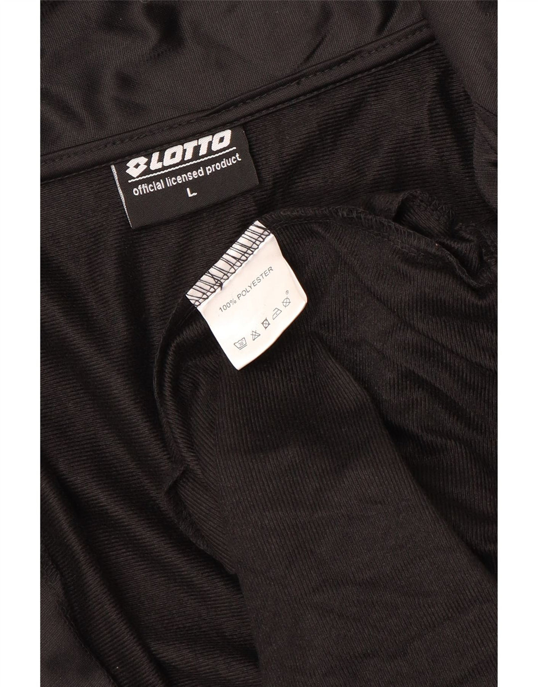 LOTTO Chaqueta superior de chándal para hombre Poliéster negro grande