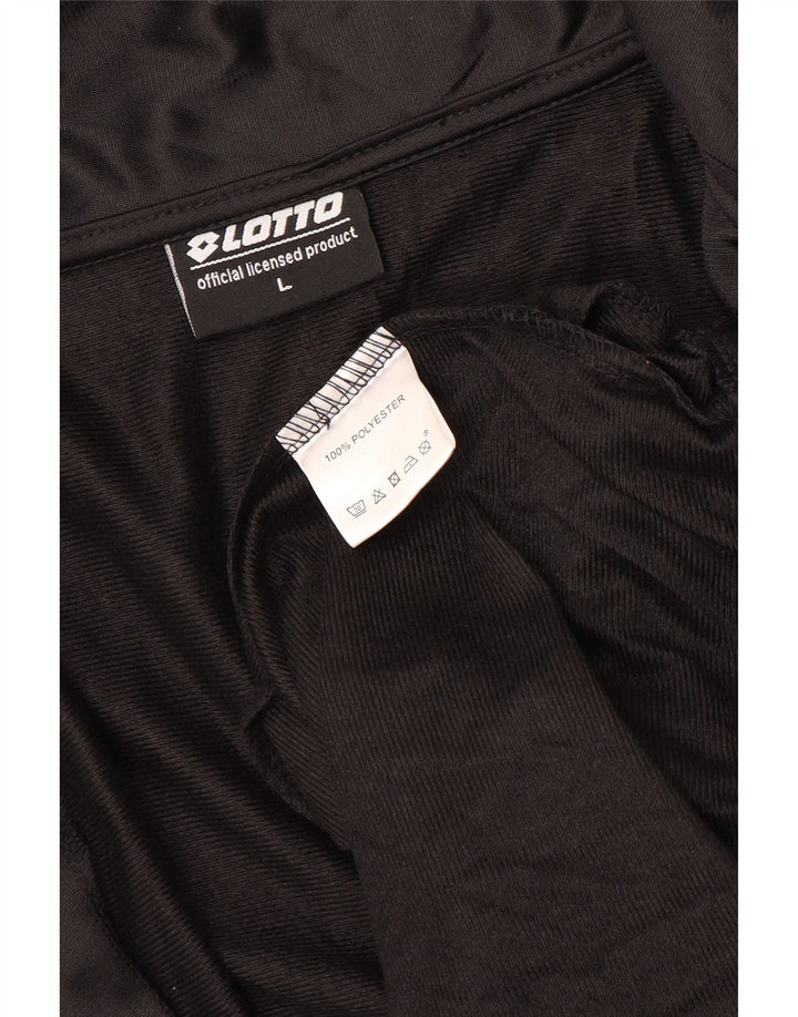LOTTO Chaqueta superior de chándal para hombre Poliéster negro grande