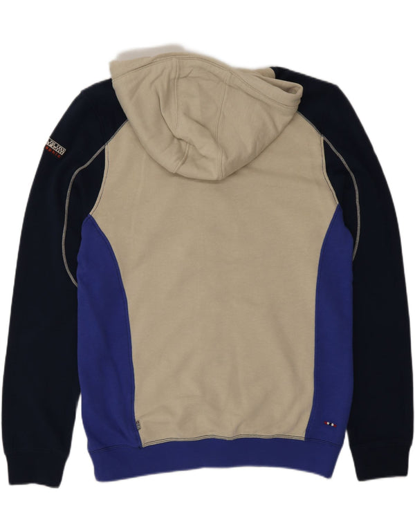 Napapijri Jersey con capucha y cremallera Geographic para hombre en color azul medio