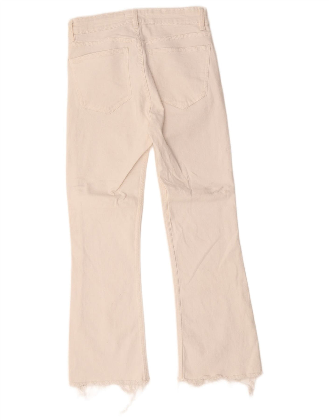 Zara Jeans Bootcut para Mujer EU 38 Small W28 L25 Algodón Blanco