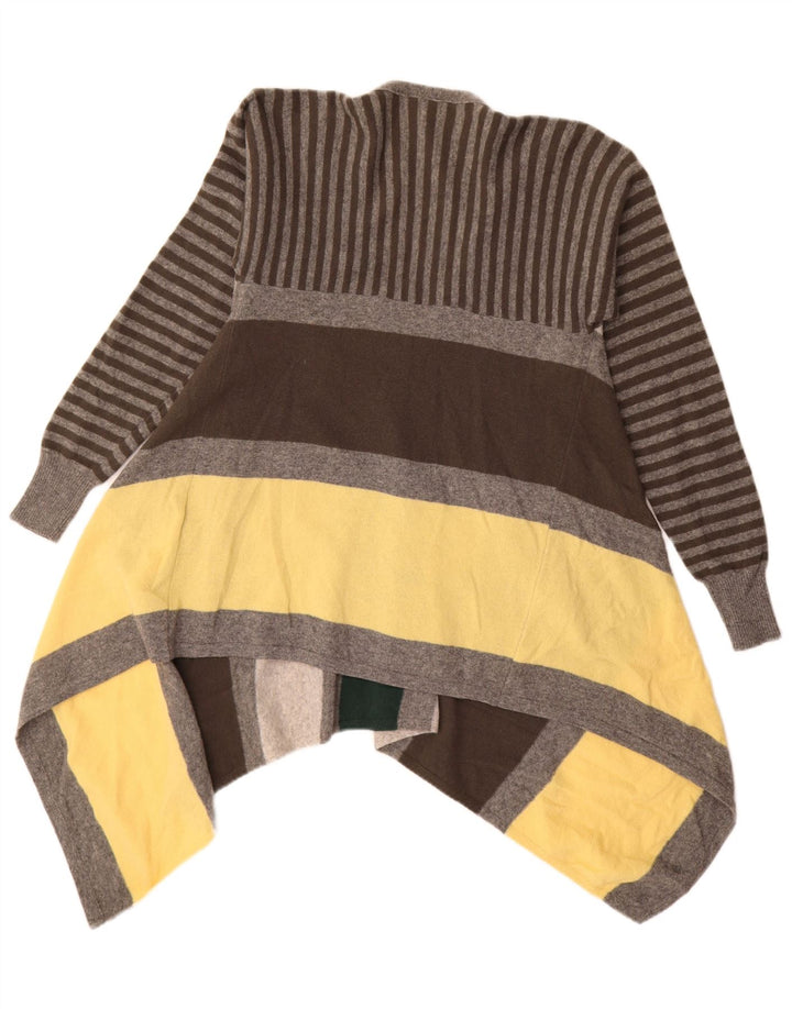 Benetton Jersey Con Cuello En V Para Mujer UK 40 Small Multicolor Rayas