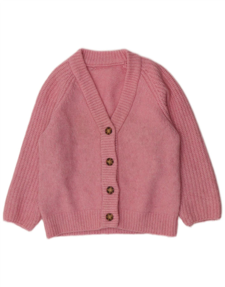 Vintage mujer Cardigan suéter Reino Unido 14 rosa medio