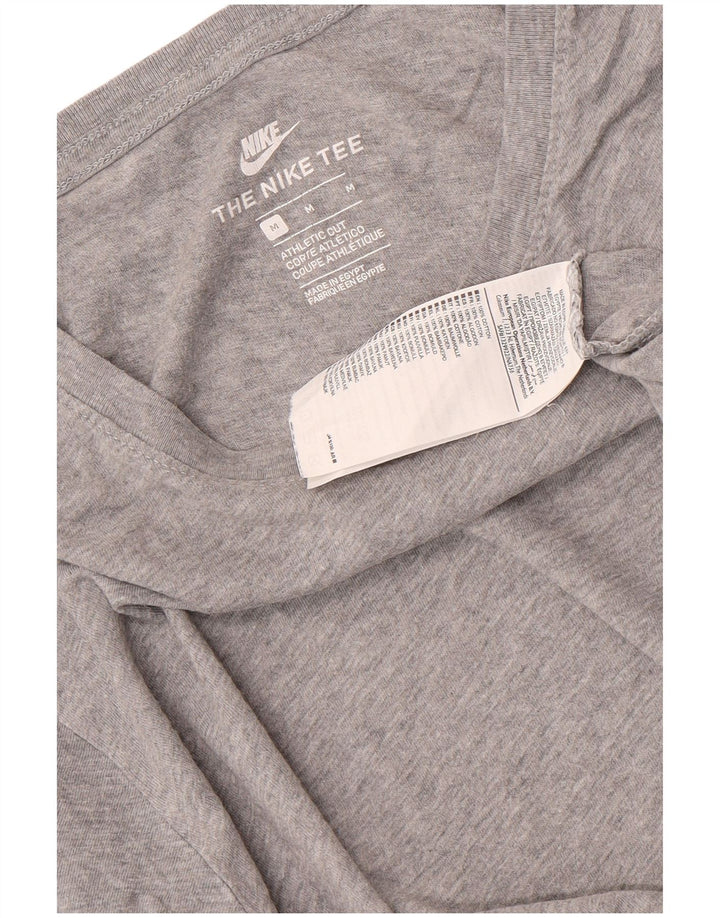Nike Camiseta de corte atlético para hombre Top de algodón moteado gris medio