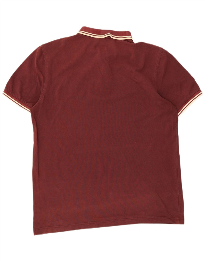 Fred Perry Polo Slim Fit Para Hombre Rayas Granate Grande