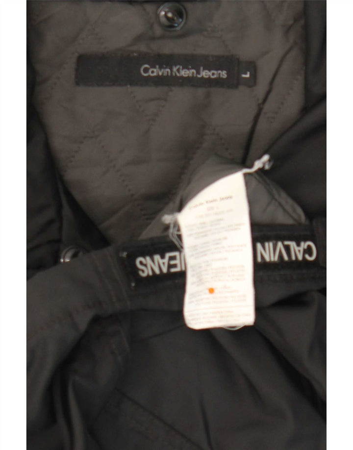 Calvin Klein Jeans Chaqueta utilitaria para hombre UK 40 Large Poliamida negra