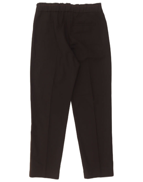 Reiss Pantalones chinos cónicos para mujer UK 8 Small W30 L28 Lana negra