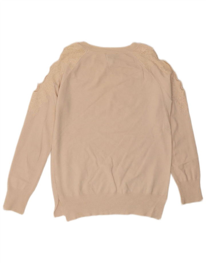 Topshop Jersey con Cuello Barco para Mujer UK 8 Small Beige