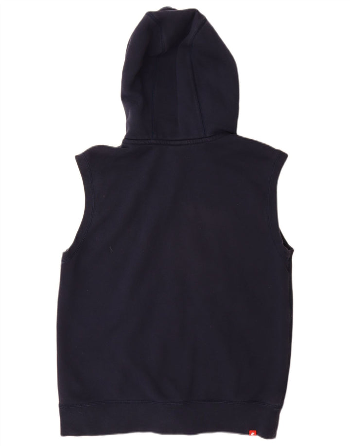 NIKE - Sudadera con capucha para mujer, sin mangas, con cremallera, talla grande, algodón azul marino