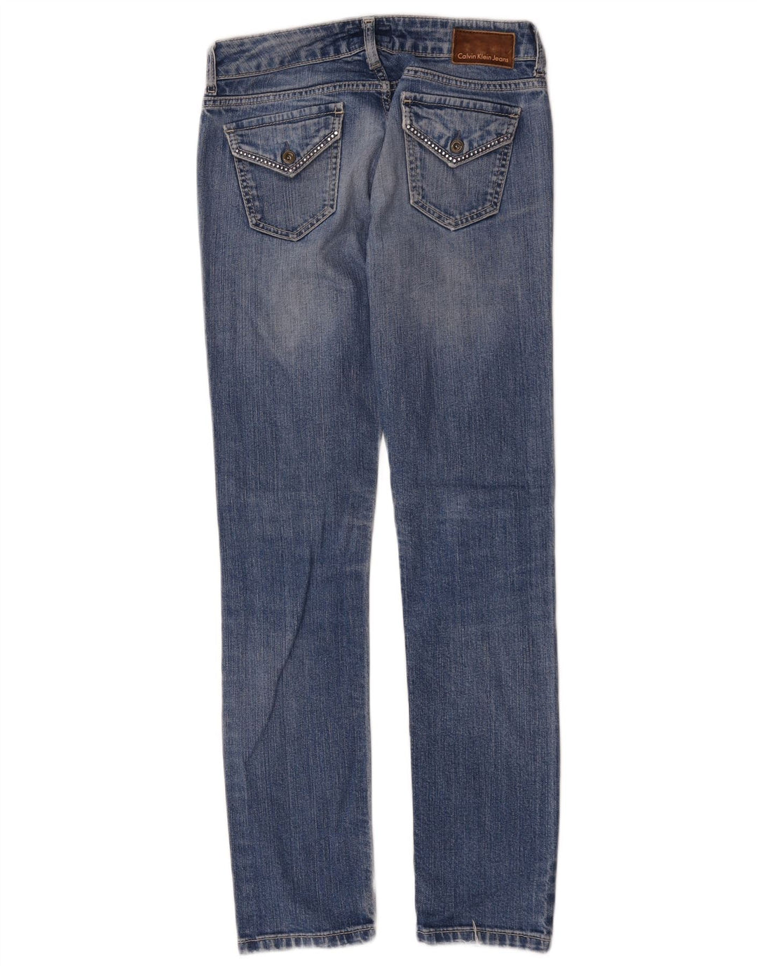 Vaqueros ajustados para mujer Calvin Klein W28 L30 azul