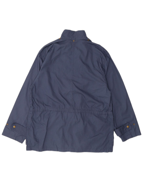 Chaqueta utilitaria vintage para hombre IT 44/46 Poliéster azul pequeño